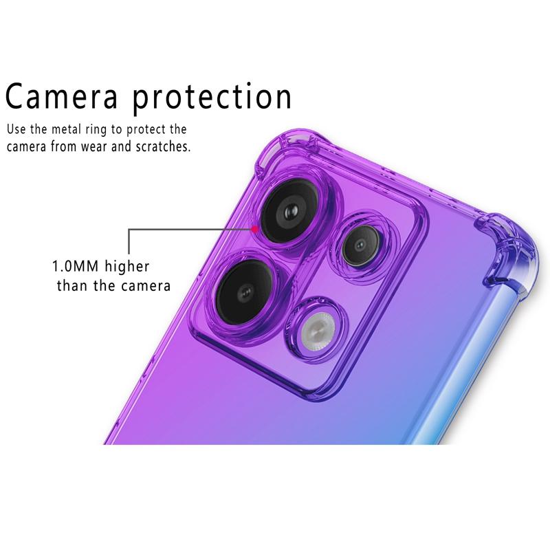Shockproof Gradient TPU Case for Xiaomi Poco F6 X6 Pro 5G F5 F4 GT X4 M6 M5 M4 Pro Protective Cover Fundas Coque Capa