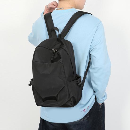 Однотонный рюкзак для мужчин и женщин из водонепроницаемой ткани Оксфорд, школьная сумка