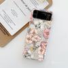 Цветочный прозрачный чехол для телефона Samsung Galaxy Z Flip 6 5 4 3 Прозрачный жесткий складной чехол для задней панели из поликарбоната для Samsung Z Flip5 Flip4 Flip6