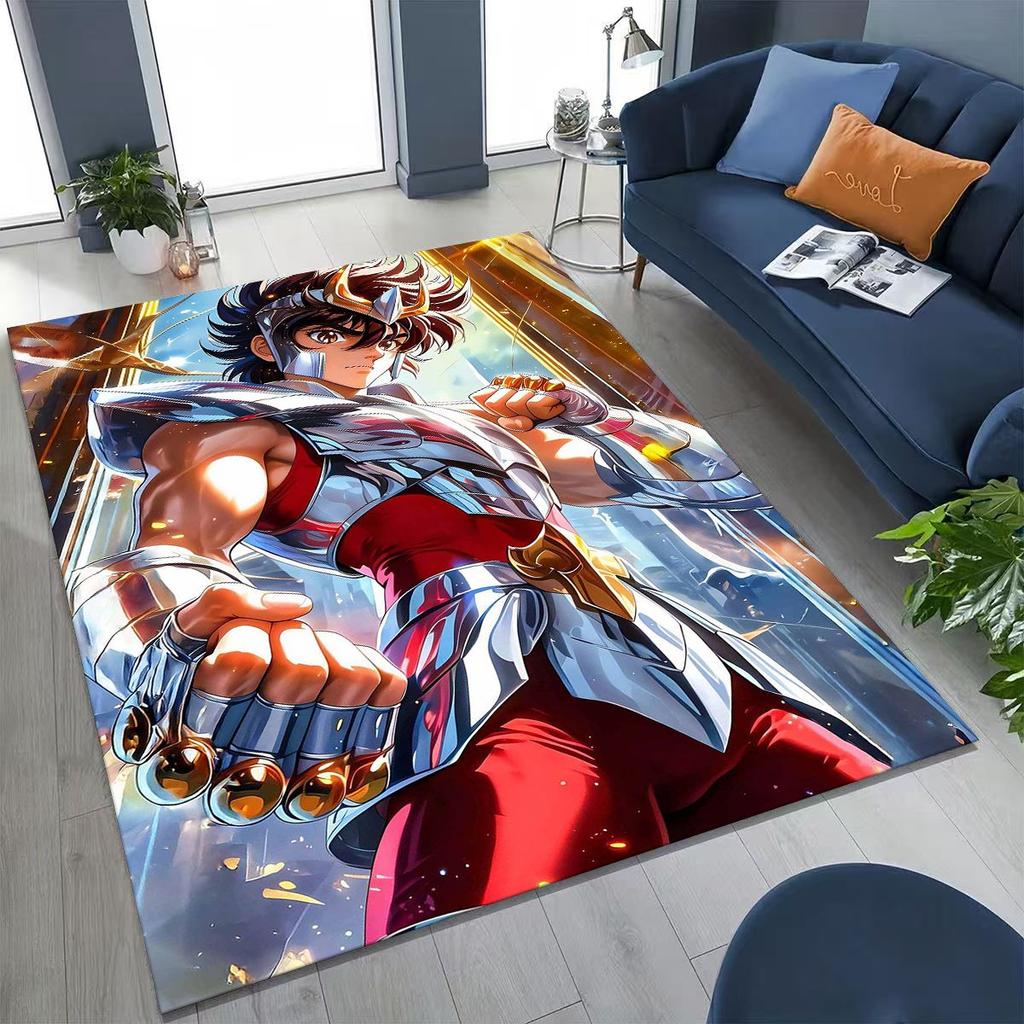 Ретро Аниме Saint Seiya Золотой Святой Мультяшный Ковер для Спальни Гостиной Дивана Домашний Придверный Коврик Декор, Детский Игровой Нескользящий Напольный Коврик Подарок