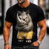 Мужская смешная футболка с животным, с коротким рукавом, с круглым вырезом, преувеличенная, дизайнерская, для вечеринки, праздника, синяя, черная, белая, летняя, весенняя одежда