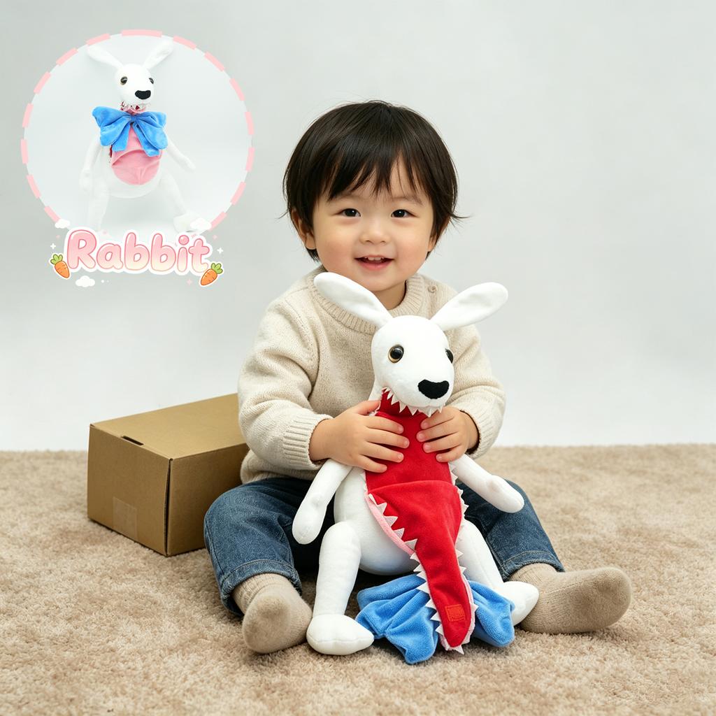 TreasuringU 45cm Rabbit Plush Toys 99 Night In Forest Stuffed Doll Cute Black Cat Animals Game Plushies Birthday Gift