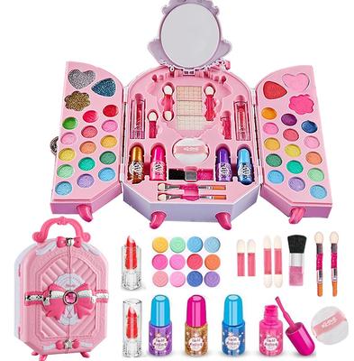 Wesfen Doll Girl Cutie Cosmetic Set Toy Girl Makeup Set Girl Makeup Set Girl Dresser Makeup Set