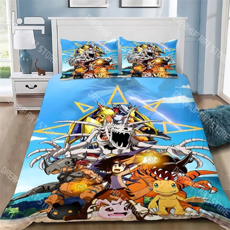 Модный набор постельного белья D-DigimonS Greymons Adventure Односпальный Двуспальный Полный Queen King Размер Набор постельного белья Детская спальня Комплекты пододеяльников