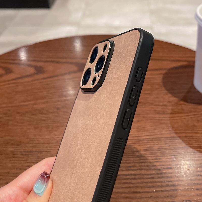 Матовый замшевый кожаный чехол из ТПУ для Iphone 15 Pro Max 14 13 12 11, противоударный браслет, чехол для телефона, однотонный цветной чехол