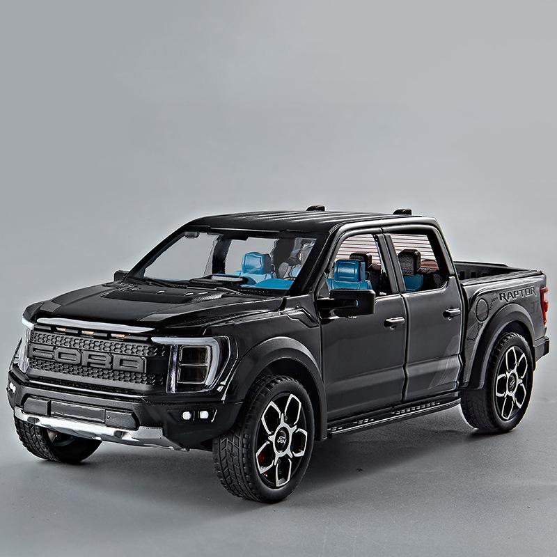 1:20 Форд Раптор F150 Пикап Игрушечная Модель Машины Со Звуком Светом Открывающимися Дверями Литая Металлическая Модель Коллекция Игрушек Друг