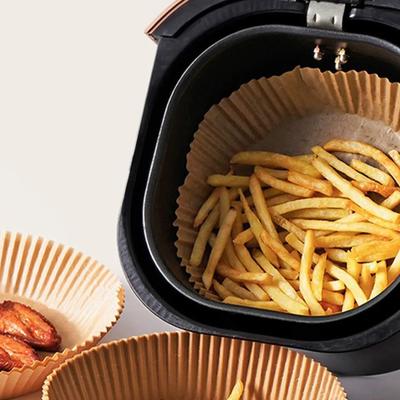 50 шт. - Бумажные вкладыши для аэрофритюрницы, Антипригарная бумага для выпечки в аэрофритюрнице, Круглая бумага для аэрофритюрницы для выпечки, жарки, микроволновой печи