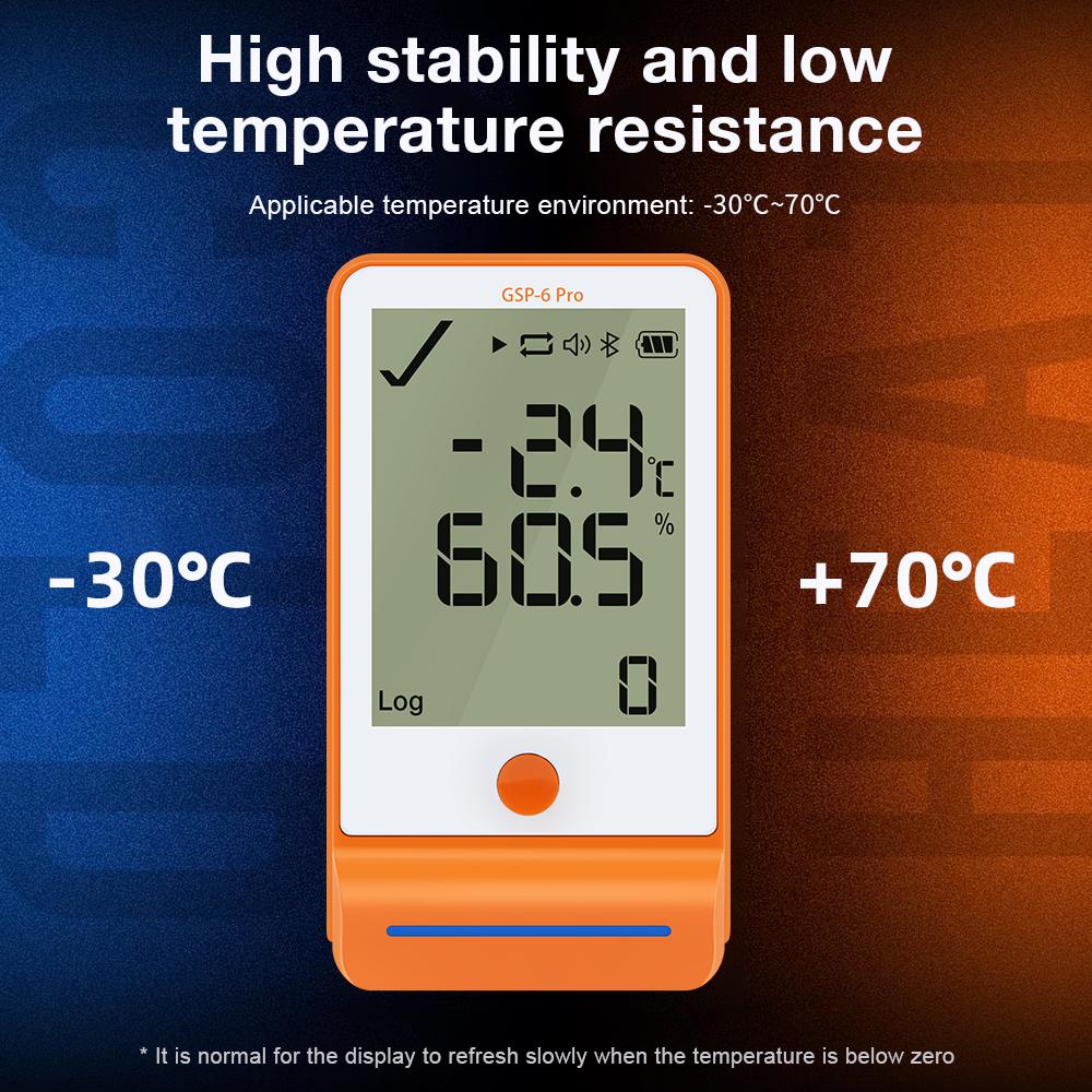 Bluetooth GSP-6Pro 100000 Регистратор данных температуры Регистратор влажности Точечный регистратор температуры для холодильной цепи