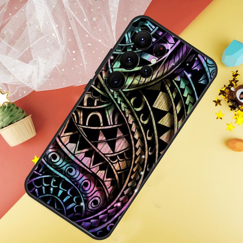 Маори Самоанский Полинезийский Племенной Чехол Для Телефона Для Samsung Galaxy S25 FE S23 S21 S20 S22 S24 Ultra S9 S10 Plus Чехол