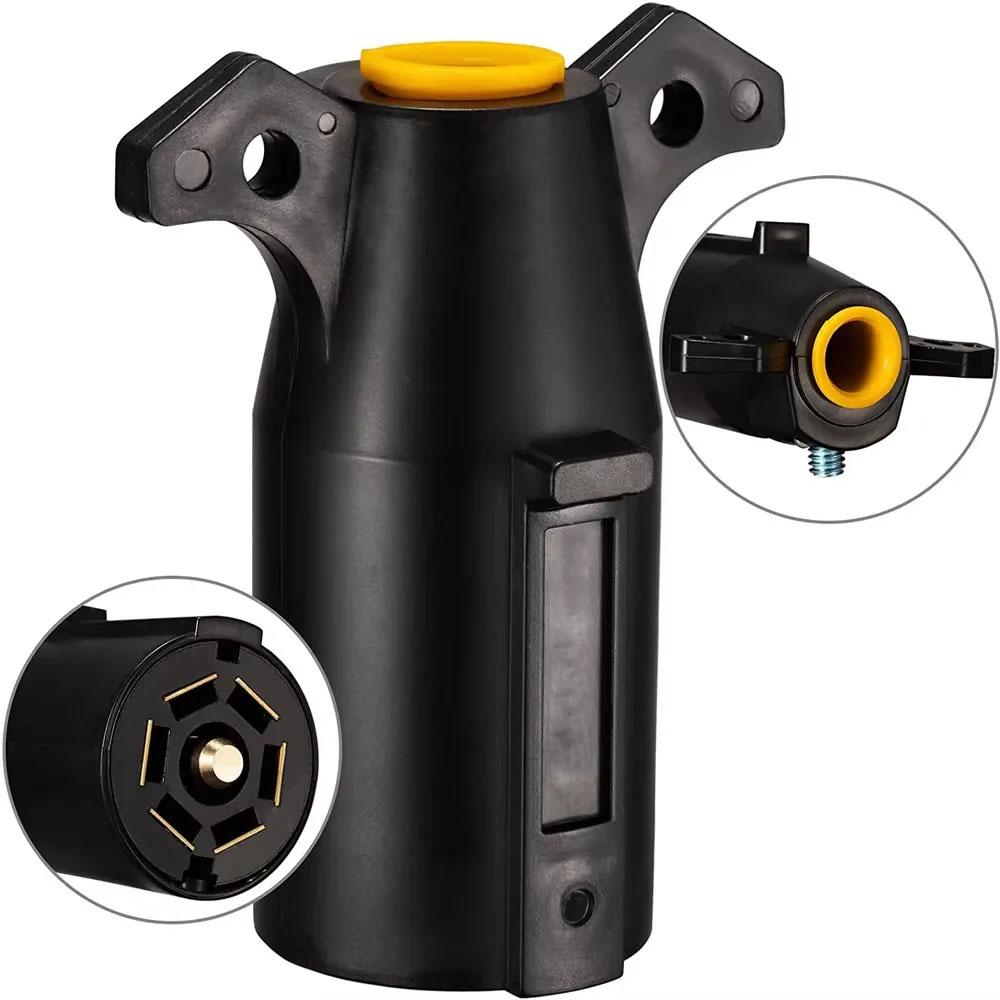 Американский стиль 7-контактный 7-контактный разъем-адаптер с круглым гнездом и лезвиями для буксировки прицепа 12 В 7-контактный адаптер для прицепа, дома на колесах, яхты