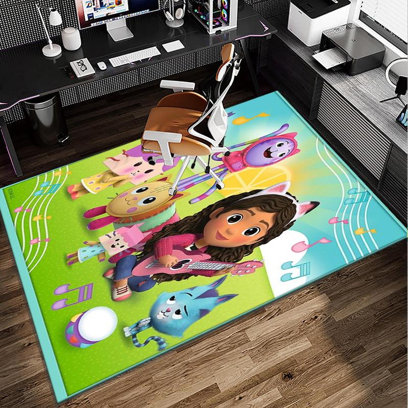 Красочный коврик для офиса, коврик под стул, игровой ковер "Кукольный домик colorful friends", подходит для прихожей, спальни, гостиной, рабочего стола, праздничный подарок