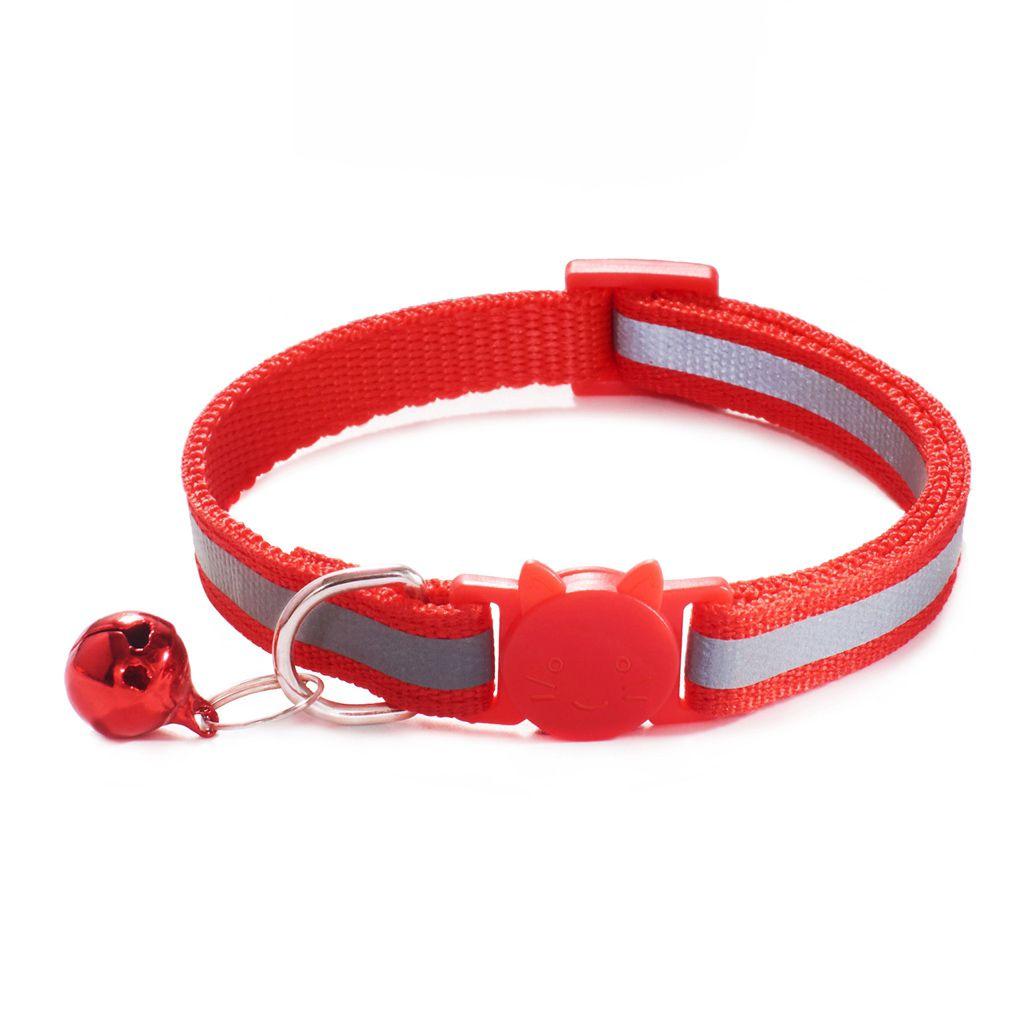 Adjustable Size Reflective with Bells Cat Neck Strap Cat Collar Pet Accessories Kitten Decor
