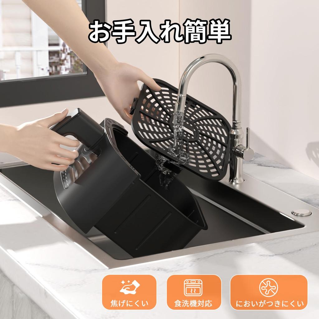 Airfryer Visible Window Large Capacity for People Air Fryer Touch Panel Japanese Recipe Included Airfryer Machine Fryer Fried Food Deli SAMKYO F40