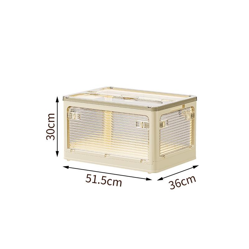Household Toys Stackable Folding With Wheels Plastic Foldable Storage Boxes Bins Collapsible Wardrobe Clothes Organizer Cabinet