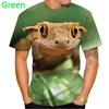 Lizard Printed Short Sleeved Shirts, Casual, Round Neck, Unisex Men's and Women's 3D Printed Short Sleeved T-shirts