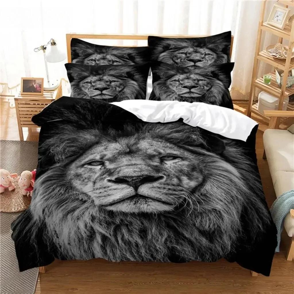 Lion Bedding Set Duvet Cover Set 3d Bedding Digital Printing Bed Linen Queen Size Bedding Set Fashion Design