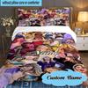 Custom Name Taylor Top singer Bedding Set 3pcs, Bedding Set Including 1pc Duvet Cover And 2pcs Pillowcases for Bedroom, Dormitory Gift