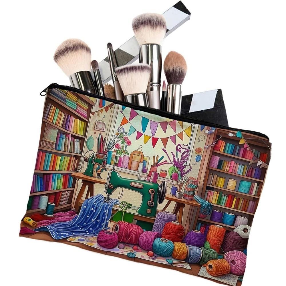 Floral Print Travel Makeup Organizer Large Capacity Toiletry Case Durable Cosmetic Bag Bridesmaid