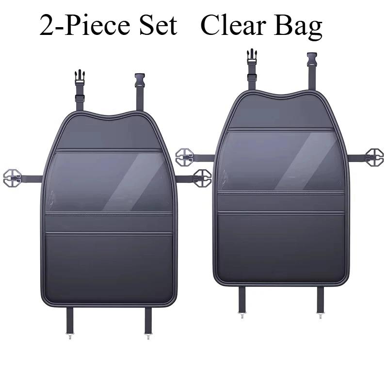 Car Seat Back Anti-kick Pad Leather All-inclusive Children's Car Anti-dirt Cover Protective Cover Rear Storage Bag Universal
