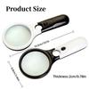 Handheld 45X Magnifying Glass 3LED Light Coins Stamps Magnifier Jewelry Loupe  Kids Seniors Reading