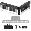 Veetop Электронное пианино 88 клавиш Перезаряжаемое Складное пианино Размер клавиш как у настоящего пианино MIDI-совместимое 128 тонов Педаль в комплекте Компактное Легкое