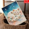 Набор для рисования жемчугом DIY Безрамный спящий кот Холст Блестящее искусство из бусин Креативное рукоделие для декора спальни гостиной