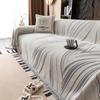 Chenille Fabric Sofa Blanket Nordic Style Universal Throw Blankets with Tassel for Living Room Four Seasons Couch Protector