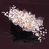 AVILMORE Leaf Pearl Small Flower Motif Headband Wedding Headdress Hair Ornament Recital Hair Accessory Wedding Entrance Ceremony Graduation Ceremony