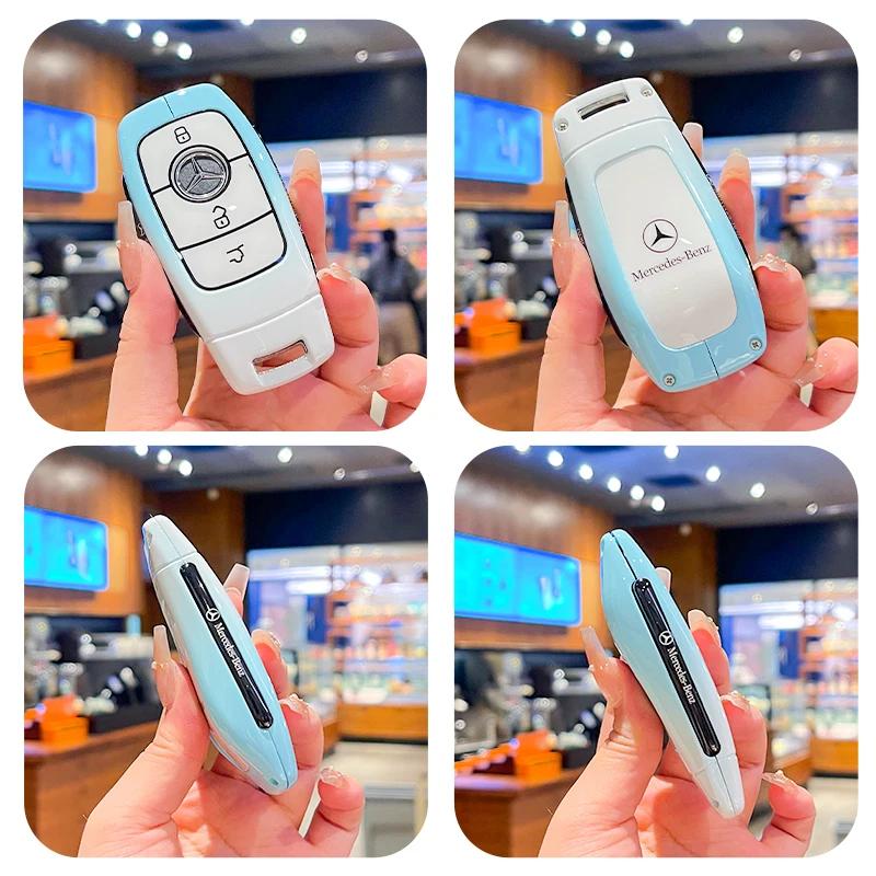 TGM3 Car Key Case Cover Shell Fob for Mercedes Benz Cla250 Mercedes Benz GLS53 2019 GLS450 Maybach GLS600 2021 AMG C63S GLE 450 2020