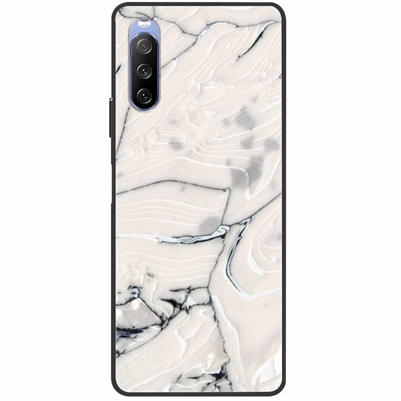 Мягкий чехол для Sony Xperia 10 III Case 5 III Мягкий силиконовый Черные чехлы для Sony Xperia 1 III / Xperia1 XZ4 Чехлы Крутой Мрамор