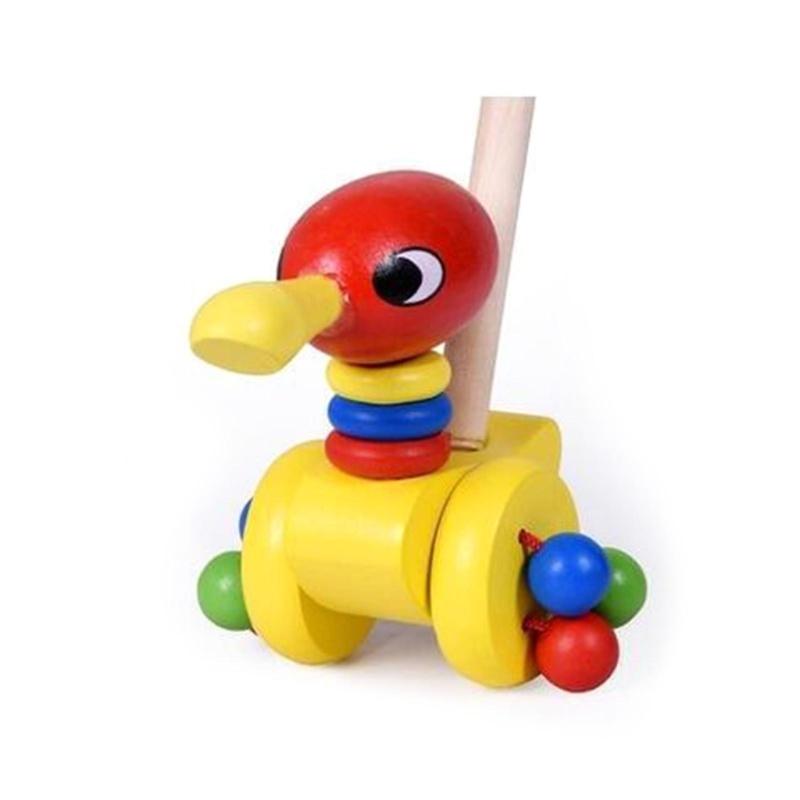 Деревянная каталка для малышей, игрушка для координации рук и глаз, игрушка для физического развития для детей в возрасте 18-36 месяцев, качающаяся игрушка