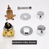 Split Type Thermostatic Shower Cabin Faucet Tap Shower Bath Brass Mixer Diverter 2/3/4/5 Output  Screw Thread Or Intubation
