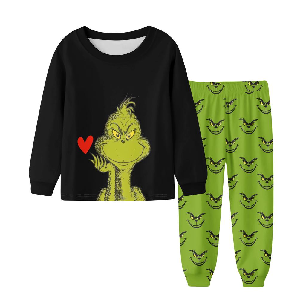 Children's Boys And Girls Thin Two-piece Long-sleeved Pants Two-piece