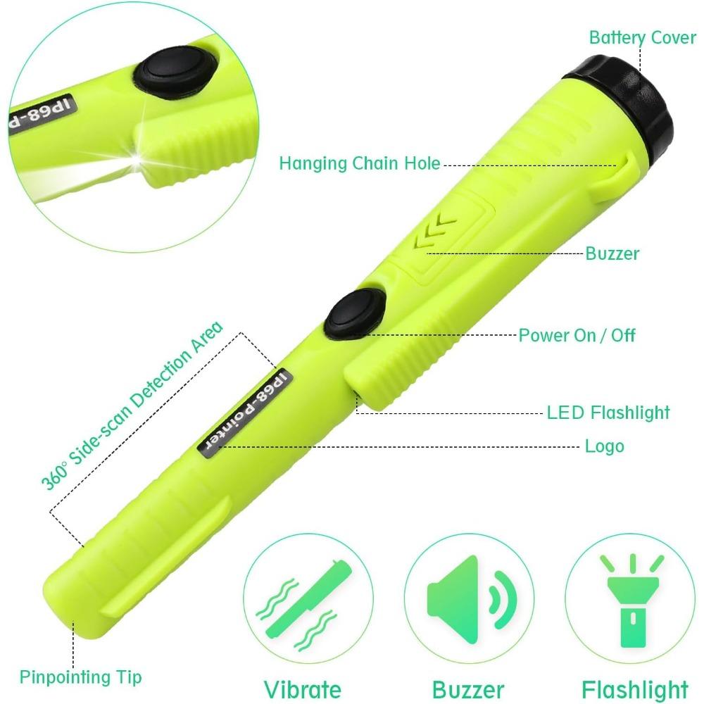 Depth Metal Detector 360 Degree Professional Handheld Gold Treasure Underground Metal Detector Tracker Seeker Finder Kids Toy