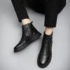 British Style Men Casual Shoes 2025 New PU Leather Mens Boots Comfortable Soft Waterproof Men's Platform Shoes Botas Para Hombre