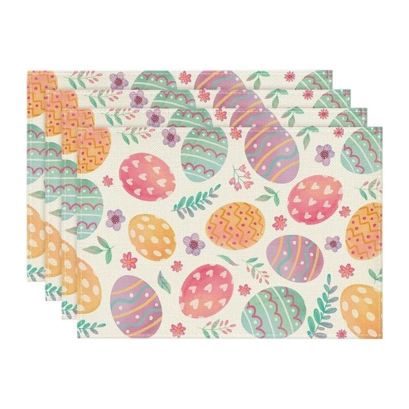 Пасхальный набор из 1/4 салфеток под приборы с рисунком кролика-моркови в стиле «Буффало», 30 x 45 см, весенние банкетные салфетки, моющиеся салфетки под приборы, украшение для кухонной вечеринки