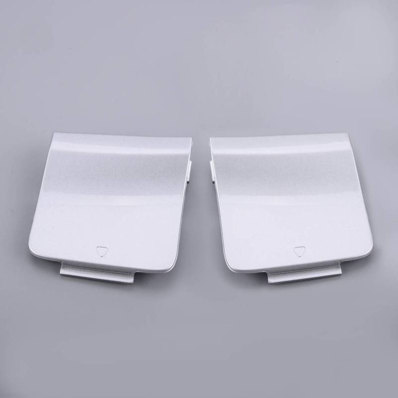 51128052112-L 51128052112-R Rear Left + Right Bumper Tow Eye Hook Cover Cap fit for BMW X3 F25 M Sport 2011-2017 Silver ABS