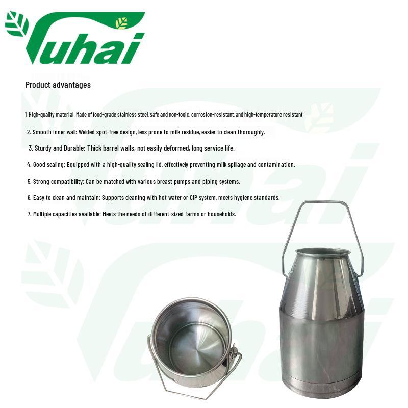 Stainless Steel Milking Machine Accessories Bucket 304/201, Available in 25L, 30L, 40L Sizes