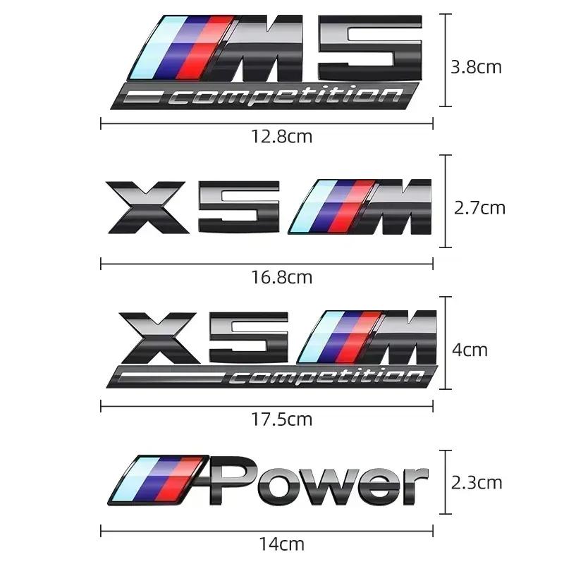 ABS Хром наклейка на задний багажник автомобиля стайлинг power competition для BMW M M1 M2 M3 M4 M5 M6 M7 X7M X2M X3M X4M X5M X6M