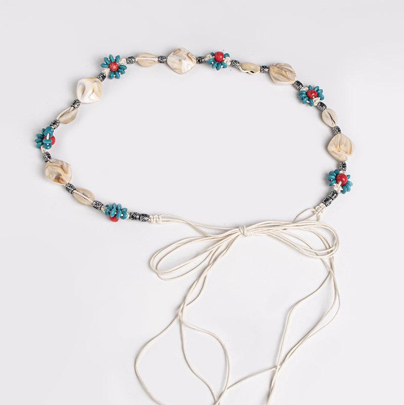 Boho Style Waist Rope Knitted Acrylic Ethnic Style Handmade Women's Belt Leisure Vacation Style Waist Rope