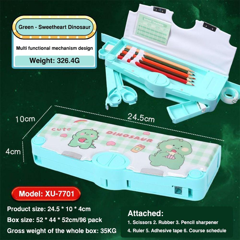 Двухслойный пенал Большой емкости Коробка для хранения канцелярских принадлежностей Пенал Подарок для студентов