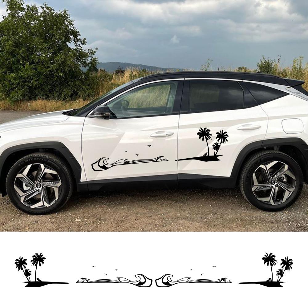 Для Kia Sportage Renualt Duster Nissan Qashqai Honda XR-V Lexus RX Subaru Forester SUV автомобильные наклейки пальмовое дерево пляжный декор