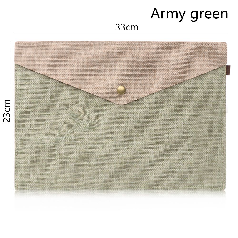 Students Simple Elegant Canvas Felt File Briefcase Document Bag Paper Holder File Folder