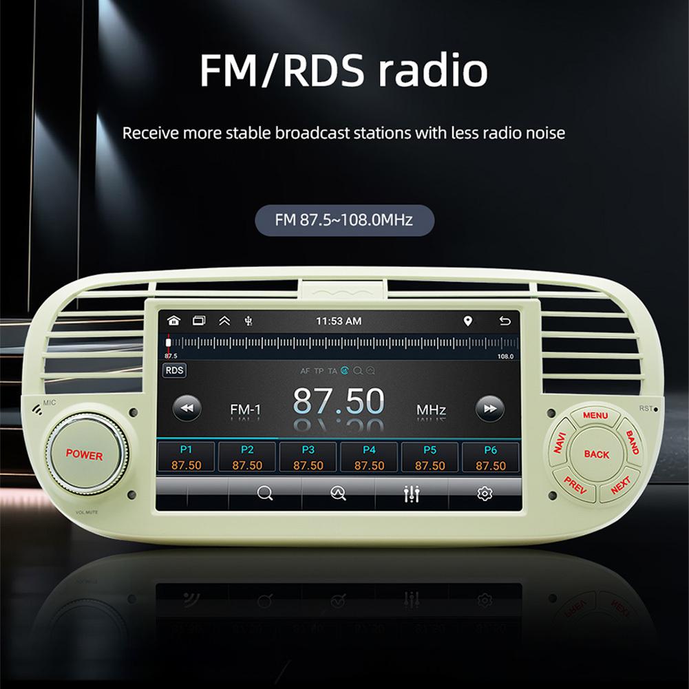 Автомобильный стерео GPS-навигатор с дисплеем, совместимый с системой взаимодействия с автомобилем Ios и Android Auto, совместимый с Fiat 500 2010-2015