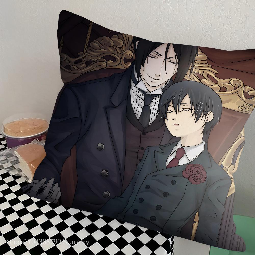 Аниме Наволочка Black Butler Модная Квадратная Наволочка Спальня Диван Комната Инс Декор Подушка для Отдыха Чехол 40х40