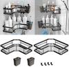 Bathroom & Shower Storage Solution Space Saving Rack Adhesive Shower Shelf Corner Rack Efficient & Functional Shelf