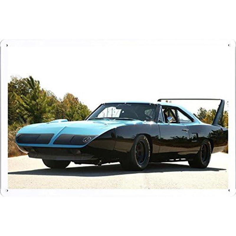 Автомобильные металлические жестяные таблички Плакат Декор стены спортивного автомобиля Винтажные художественные постеры Железная живопись для мужской комнаты Домашнего кафе Гаража Клуба Бара