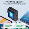 Зарядная головка с несколькими интерфейсами, 3 USB и 3 типа C, быстрое зарядное устройство, портативное зарядное устройство с вилкой европейского стандарта для телефона, для путешествий, домашнего офиса