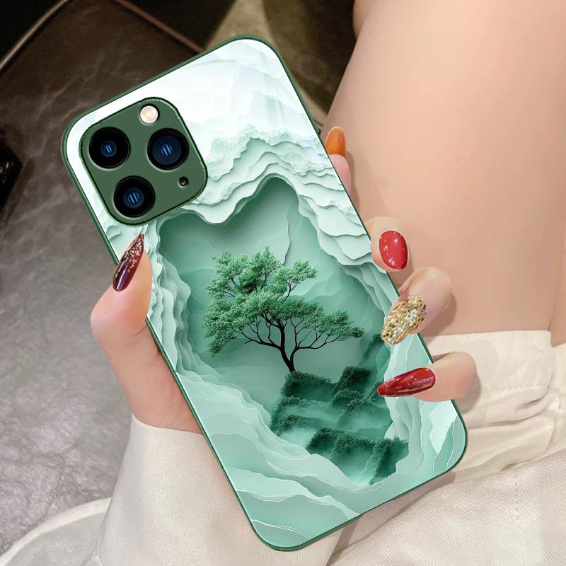 Луна и астронавты для iPhone 16 Pro Max 15 Pro 14 13 12 Mini 11 XS M Ax XR 7 8 Plu SE 2022 Чехол для телефона из закаленного стекла