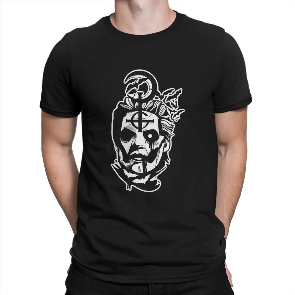 Одежда с принтом Papa Emeritus IV Bats Мужская футболка Ghost Band Новинка Футболки Футболка с коротким рукавом и круглым воротом